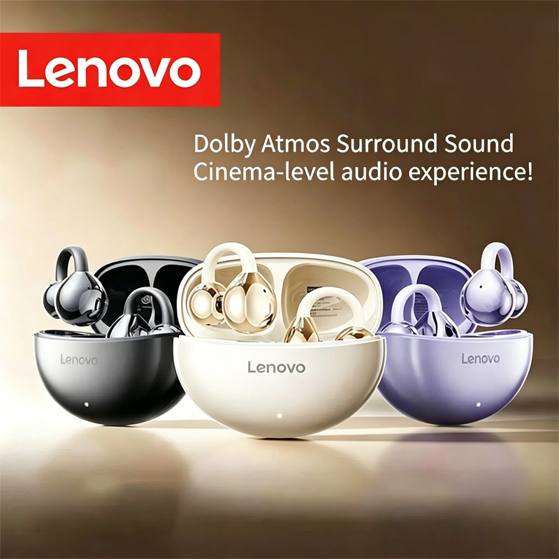 Open Ear Air Conduction Headphones - Lenovo TA410 Ear Clip Wireless Bluetooth
