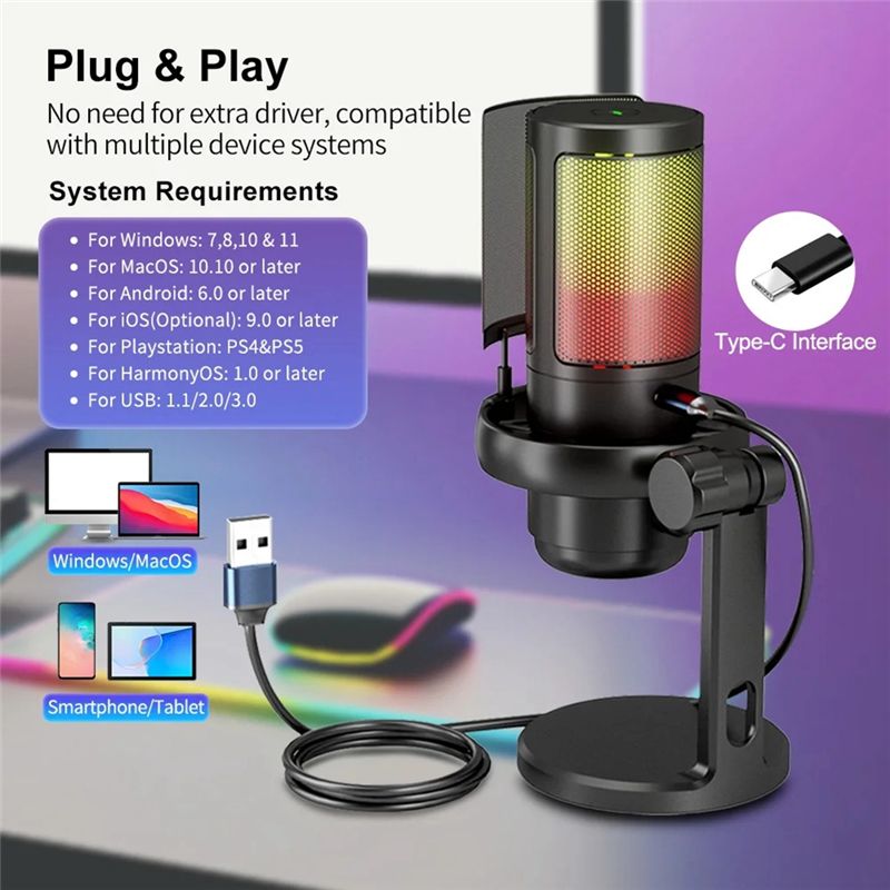 AY14 -Gaming RGB Microphone, U - огляд і ціна Gaming Headset With Mic Rgb