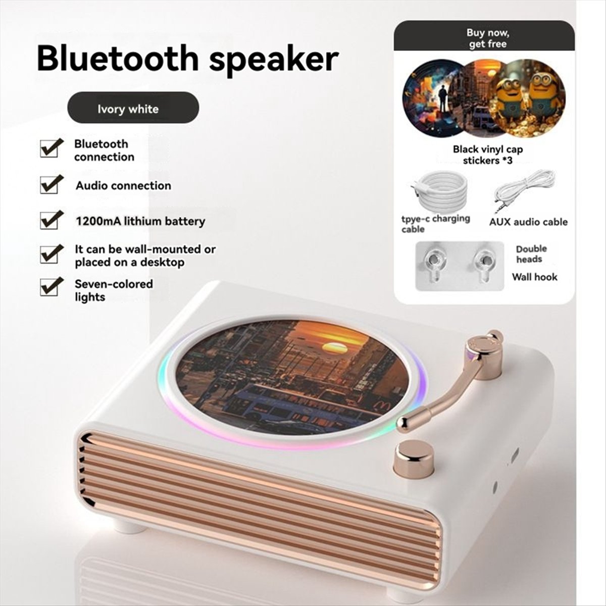 *X07A Portable Retro White Blu - огляд і ціна Speakers
