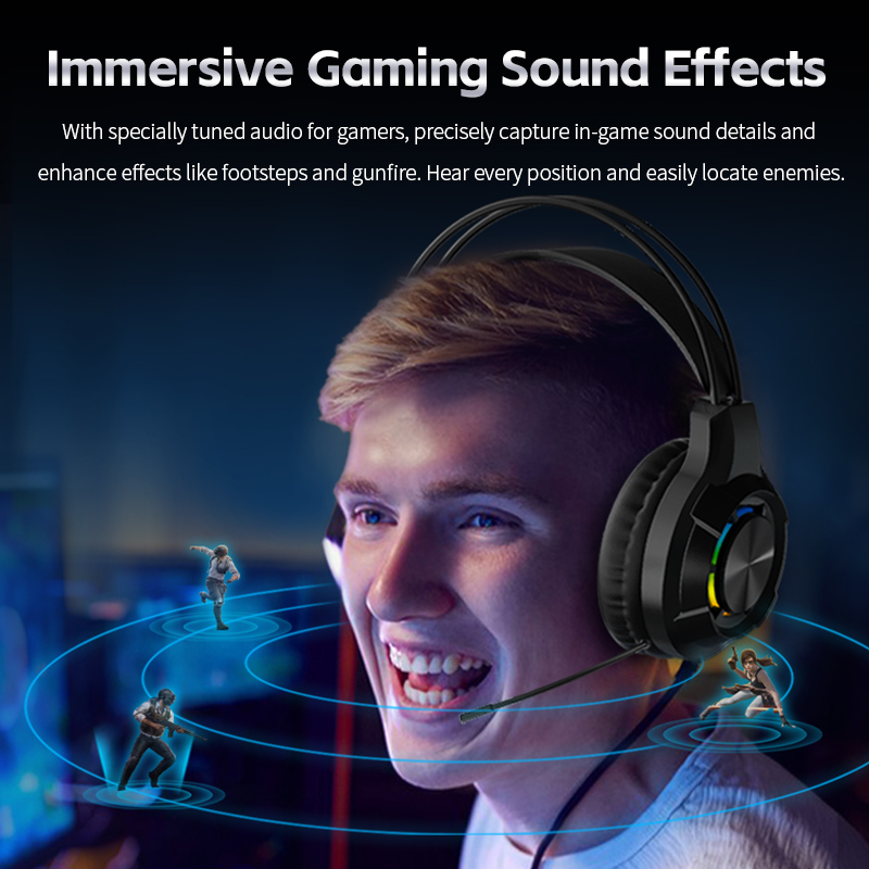 Gaming Headset Noise Cancellin - огляд і ціна Gaming Headset With Mic Rgb