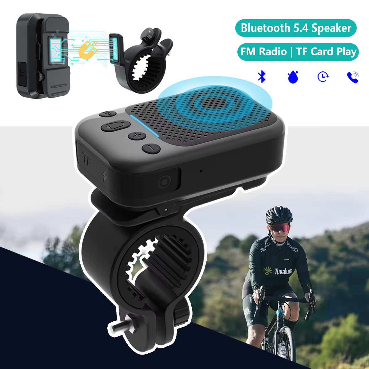 Mini Bike Wireless Speaker Blu - огляд і ціна Portable Bluetooth Speaker Waterproof Ipx7