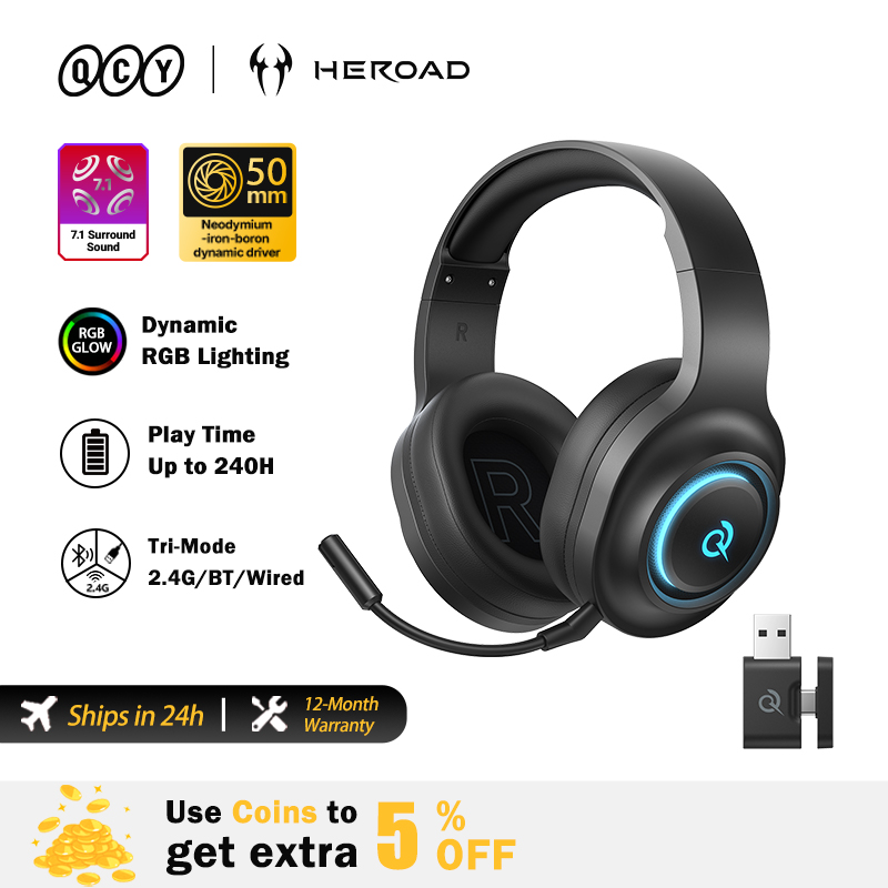 QCY Heroad V200 Gaming Headset - огляд і ціна Gaming Headset With Mic Rgb