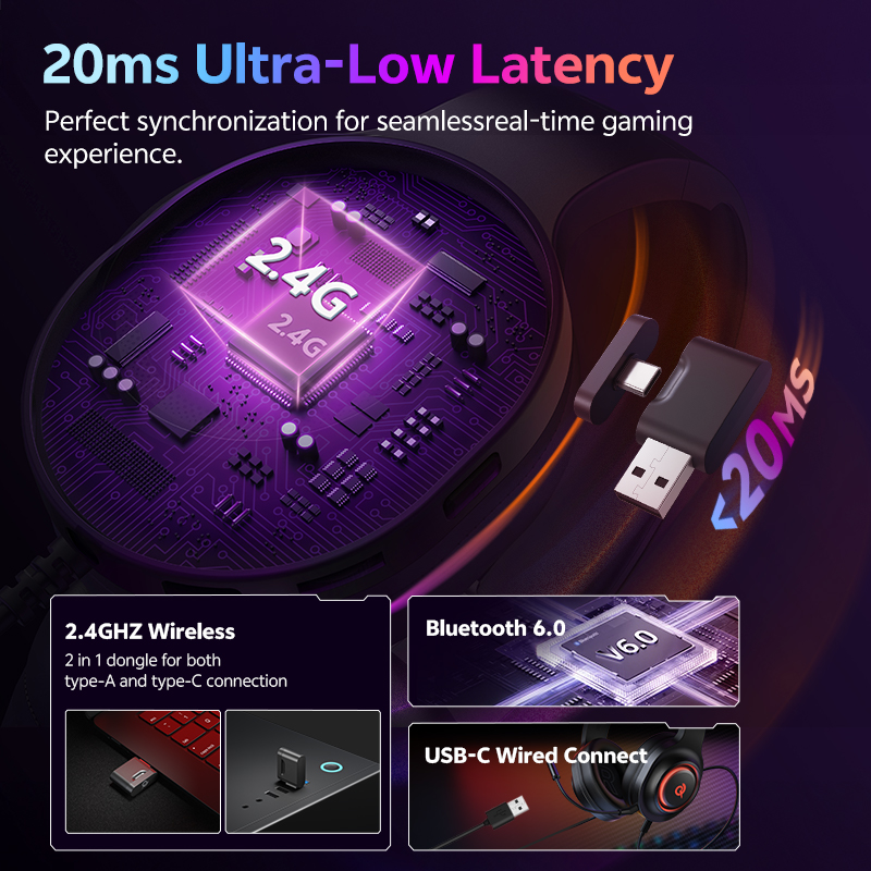 QCY Heroad V200 Gaming Headset - огляд і ціна Gaming Headset With Mic Rgb