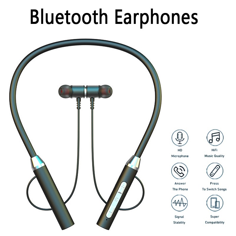 9D Wireless Bluetooth Earphone - огляд і ціна Magnetic Neckband Sports Earphones