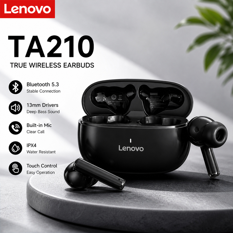 New Lenovo TA210 Bluetooth Wir - огляд і ціна Anc Wireless Over Ear Headphones