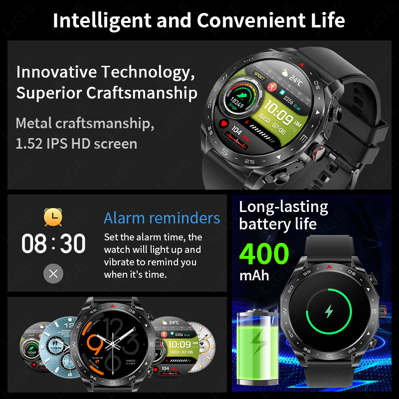 LIGE TWS 2‑in‑1 Smart Watch wi - огляд і ціна Sleep Mask Headphones Bluetooth